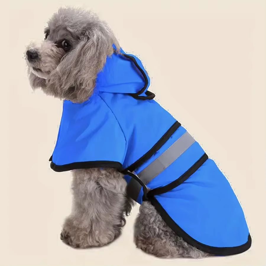 Adjustable Waterproof Dog Raincoat – Reflective Hooded Jacket for Small, Medium & Large Dogs