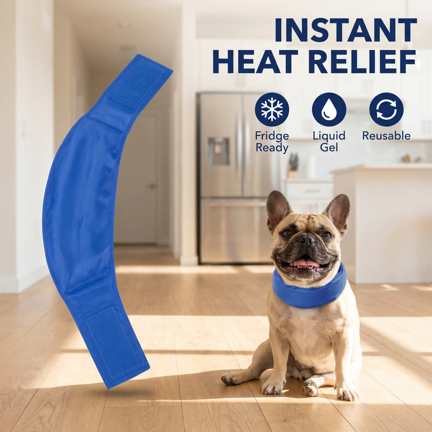 Instant Cooling Pet Collar – Summer Ice Gel Bib for Dogs