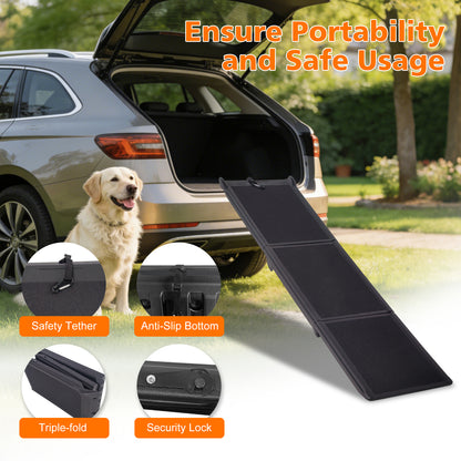 Beldoca™ Dog Ramp For Car 71x16 Foldable Dog Ramps For Large Dogs With Non-Slip Surface, Portable Pet Stair Ramp For Truck & SUV