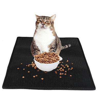 Double-Layer Honeycomb Cat Litter Trapping Mat – Waterproof & Urine Proof Pet Litter Box Mat