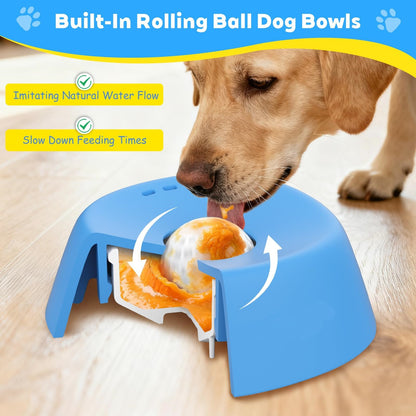 2-in-1 Spherical Slow Feeder & Interactive Lick Bowl – Anti-Choke Design