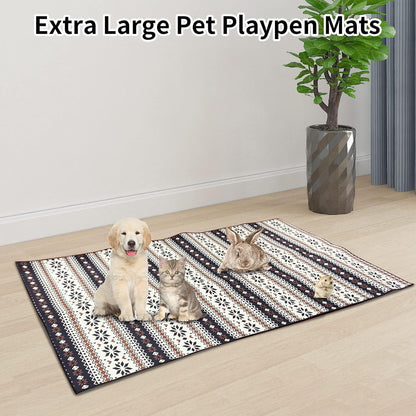 Beldoca™ Boho-Chic Waterproof Small Pet Mat |S-XL| Stain-Resistant & Easy-Care Protective Pad