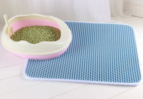Double-Layer Honeycomb Cat Litter Trapping Mat – Waterproof & Urine Proof Pet Litter Box Mat