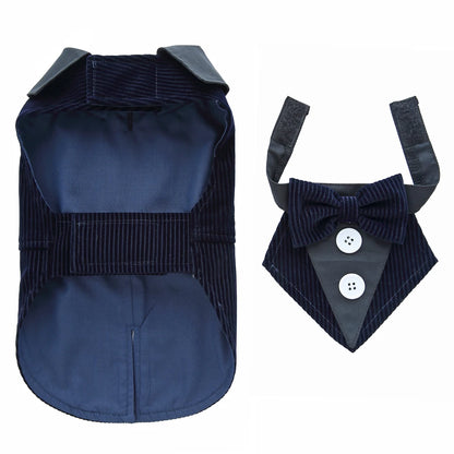 Formal Dog Cat Tuxedo Suit – Elegant Pet Wedding Outfit for Small & Medium Dogs Cats (XS–XL)