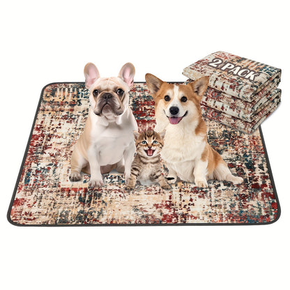 Beldoca™ Boho-Chic Waterproof Small Pet Mat |S-XL| Stain-Resistant & Easy-Care Protective Pad