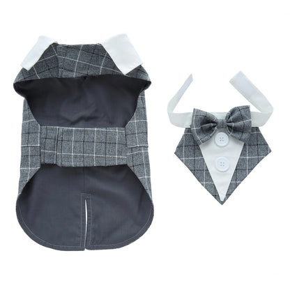 Formal Dog Cat Tuxedo Suit – Elegant Pet Wedding Outfit for Small & Medium Dogs Cats (XS–XL)
