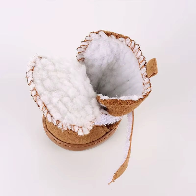 Soft Plush Winter Dog Boots – Washable Non-Slip Pet Snow Shoes for Small Dogs & Cats (Set of 4)