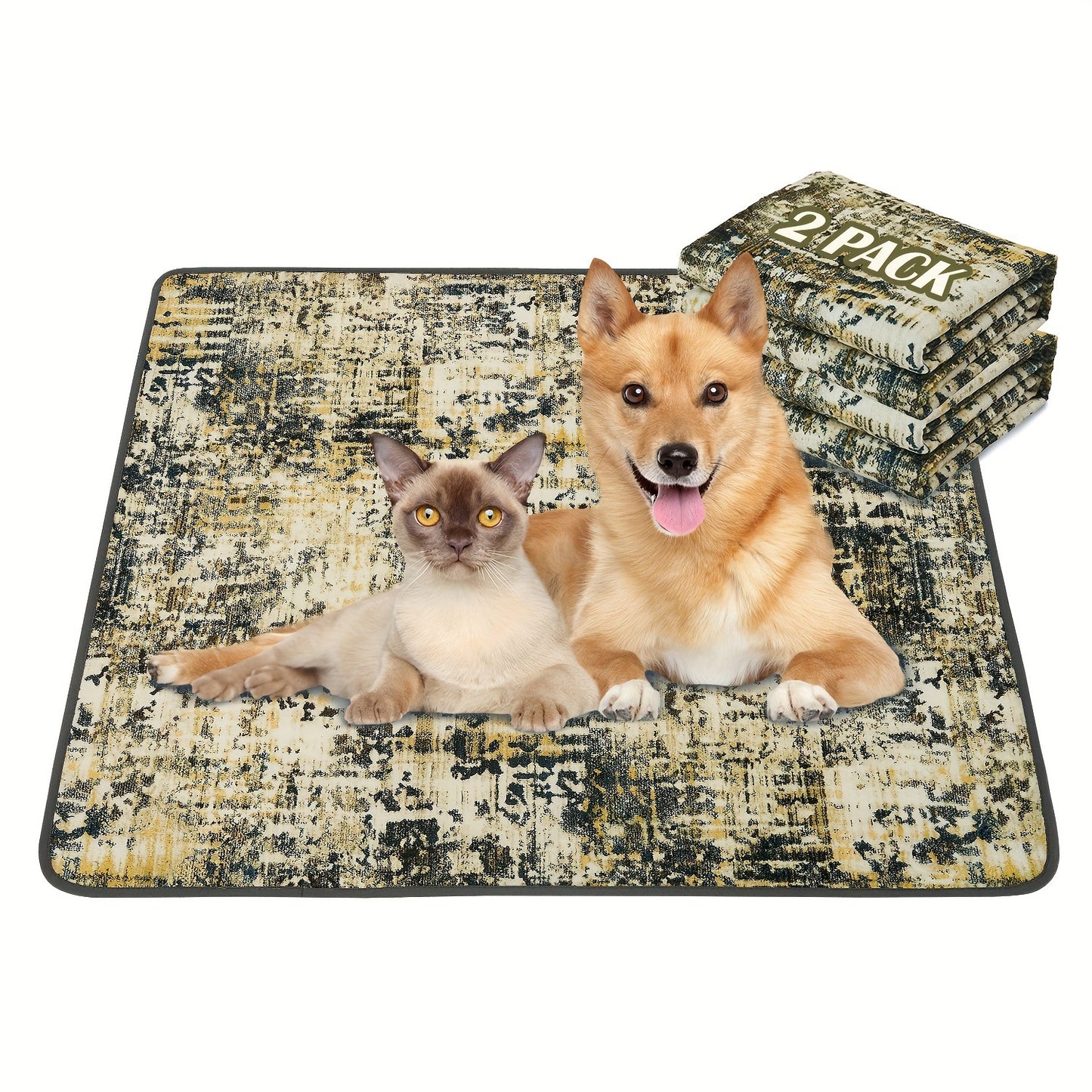 Beldoca™ Boho-Chic Waterproof Small Pet Mat |S-XL| Stain-Resistant & Easy-Care Protective Pad