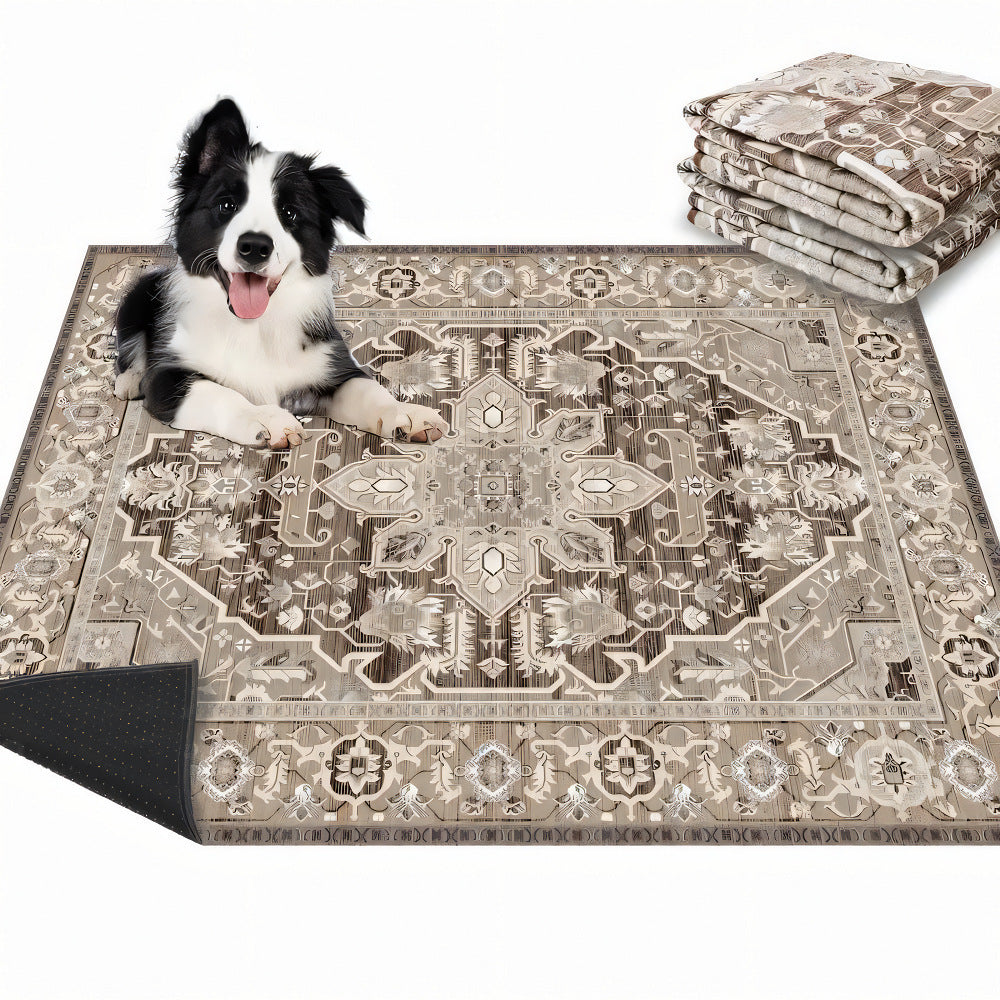 Beldoca™ Boho-Chic Waterproof Small Pet Mat |S-XL| Stain-Resistant & Easy-Care Protective Pad