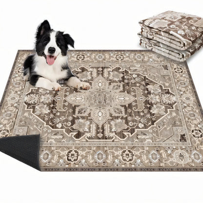 Beldoca™ Boho-Chic Waterproof Small Pet Mat |S-XL| Stain-Resistant & Easy-Care Protective Pad