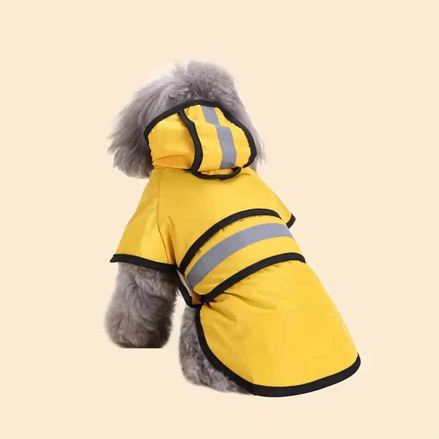 Adjustable Waterproof Dog Raincoat – Reflective Hooded Jacket for Small, Medium & Large Dogs