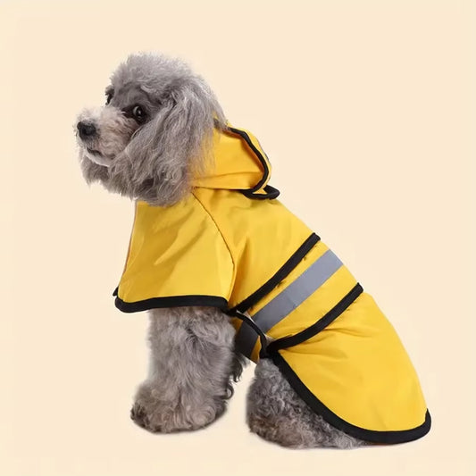Adjustable Waterproof Dog Raincoat – Reflective Hooded Jacket for Small, Medium & Large Dogs