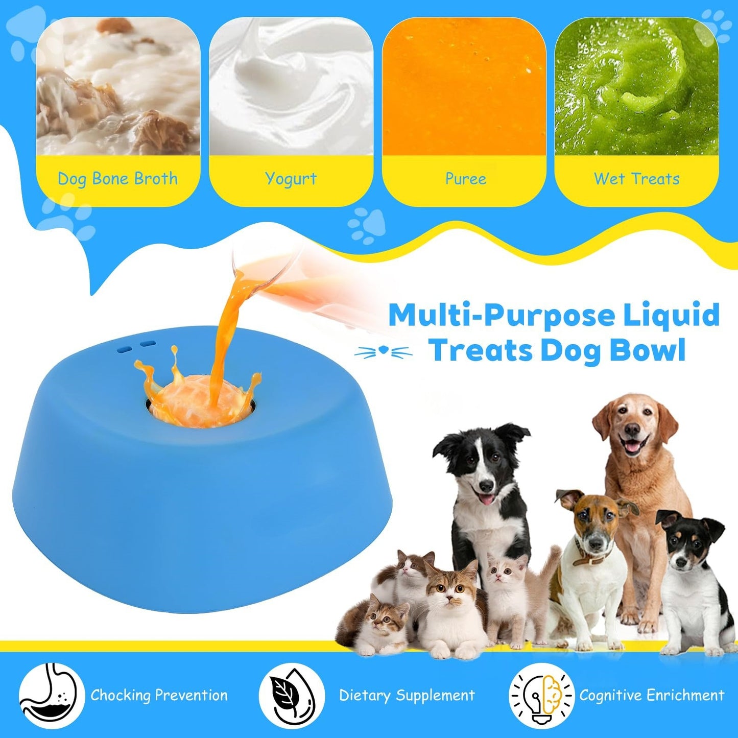 2-in-1 Spherical Slow Feeder & Interactive Lick Bowl – Anti-Choke Design