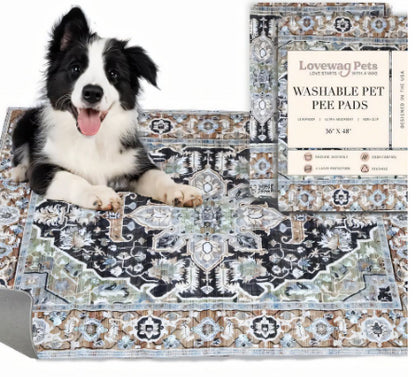 Beldoca™ Boho-Chic Waterproof Small Pet Mat |S-XL| Stain-Resistant & Easy-Care Protective Pad